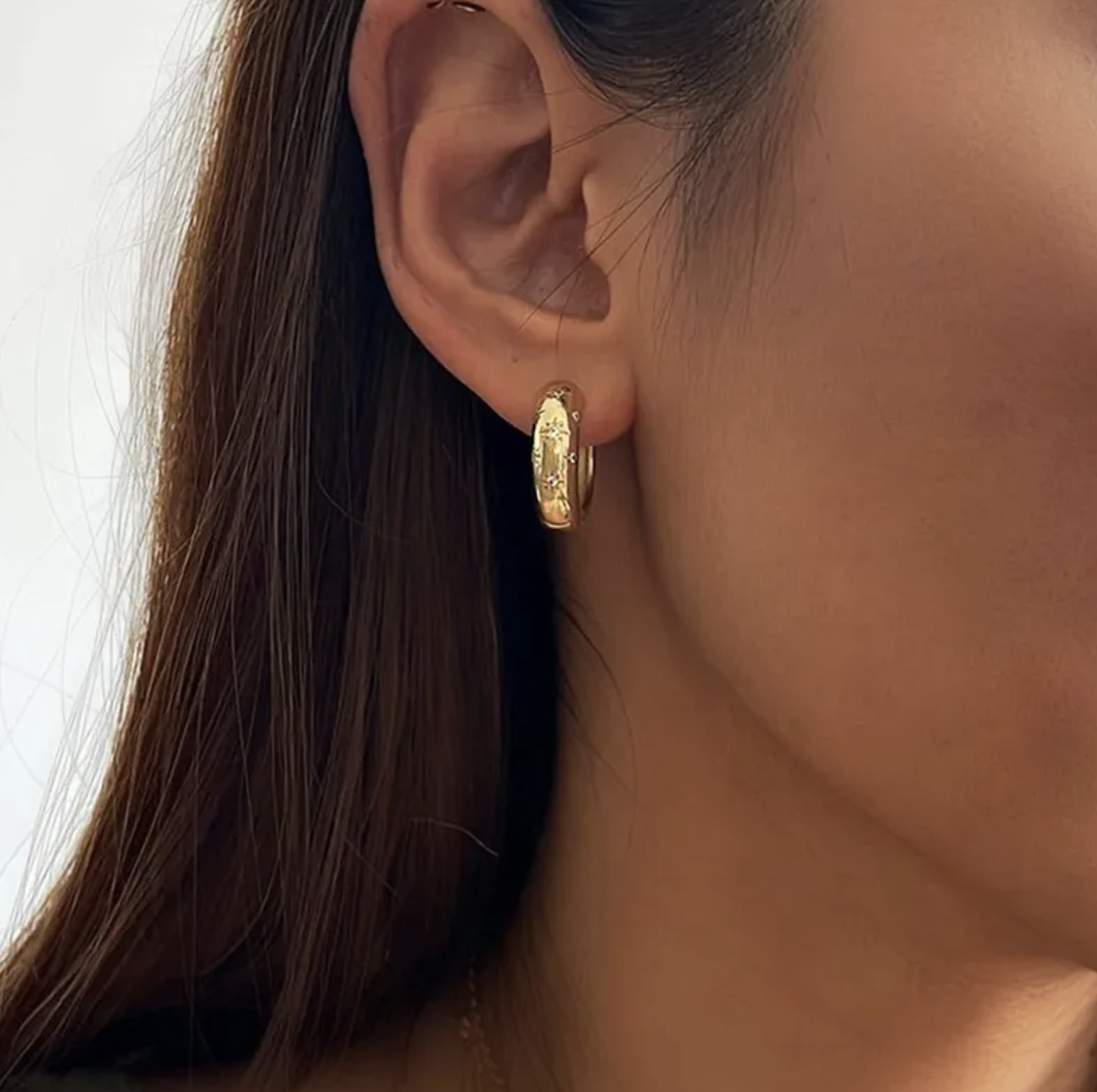 Vintage Hexagram Hoop Earrings