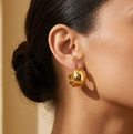 Minimalist C-Shape Stud Earrings