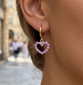 Heart Zircon Stud Earrings