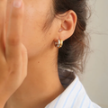 Modern C-Shape Hoop Earrings